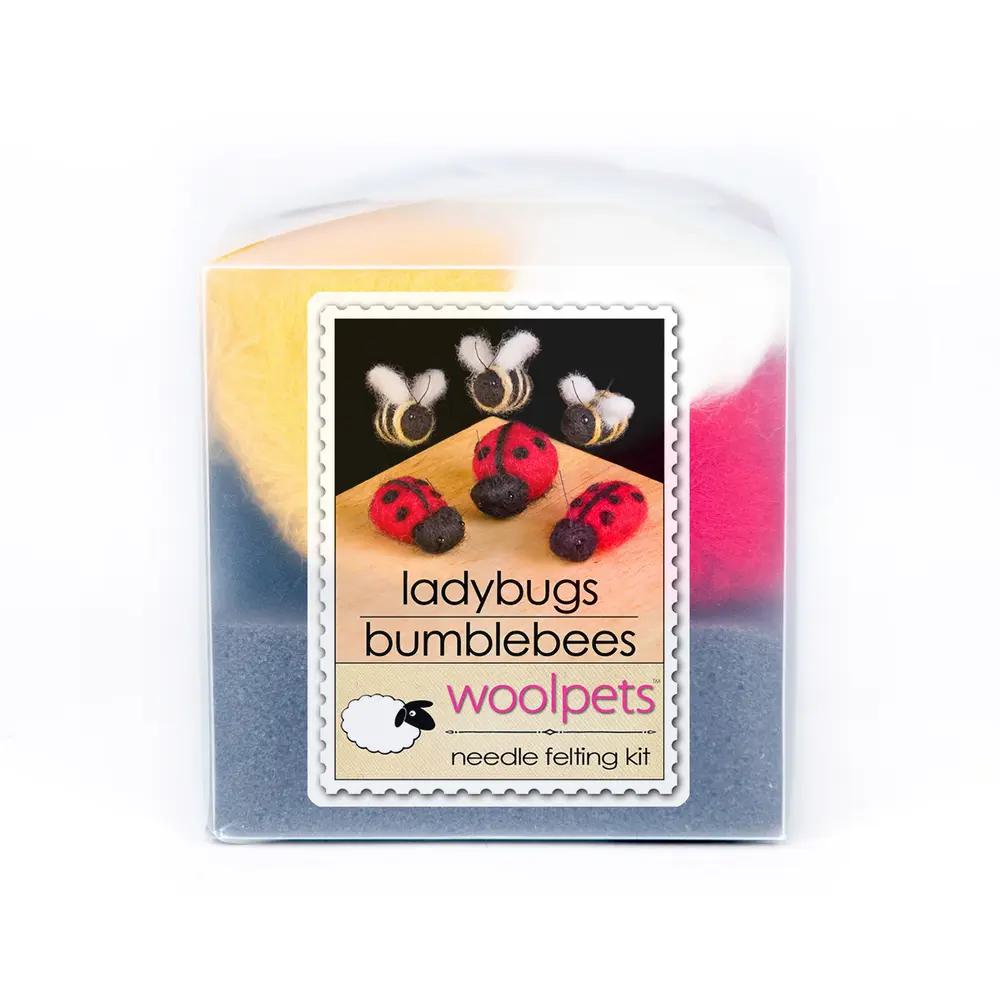 Craft Supplies, Art & School, Woolpets, Needle Felting, Starter Kit, Ladybugs & Bumblebees, 893332